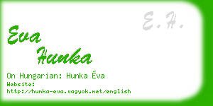 eva hunka business card