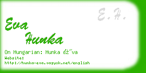 eva hunka business card